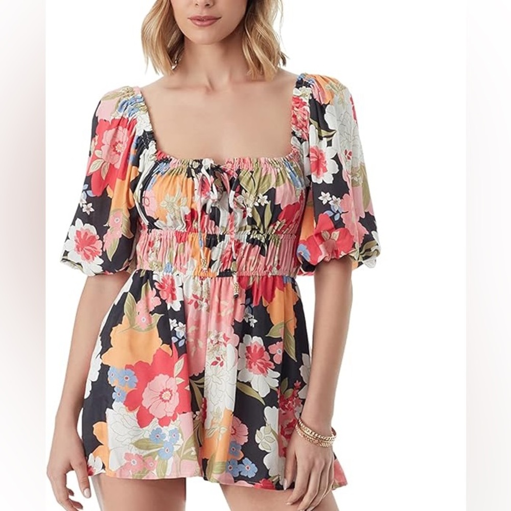 Jessica Simpson Floral Mini Dress - Multicolor